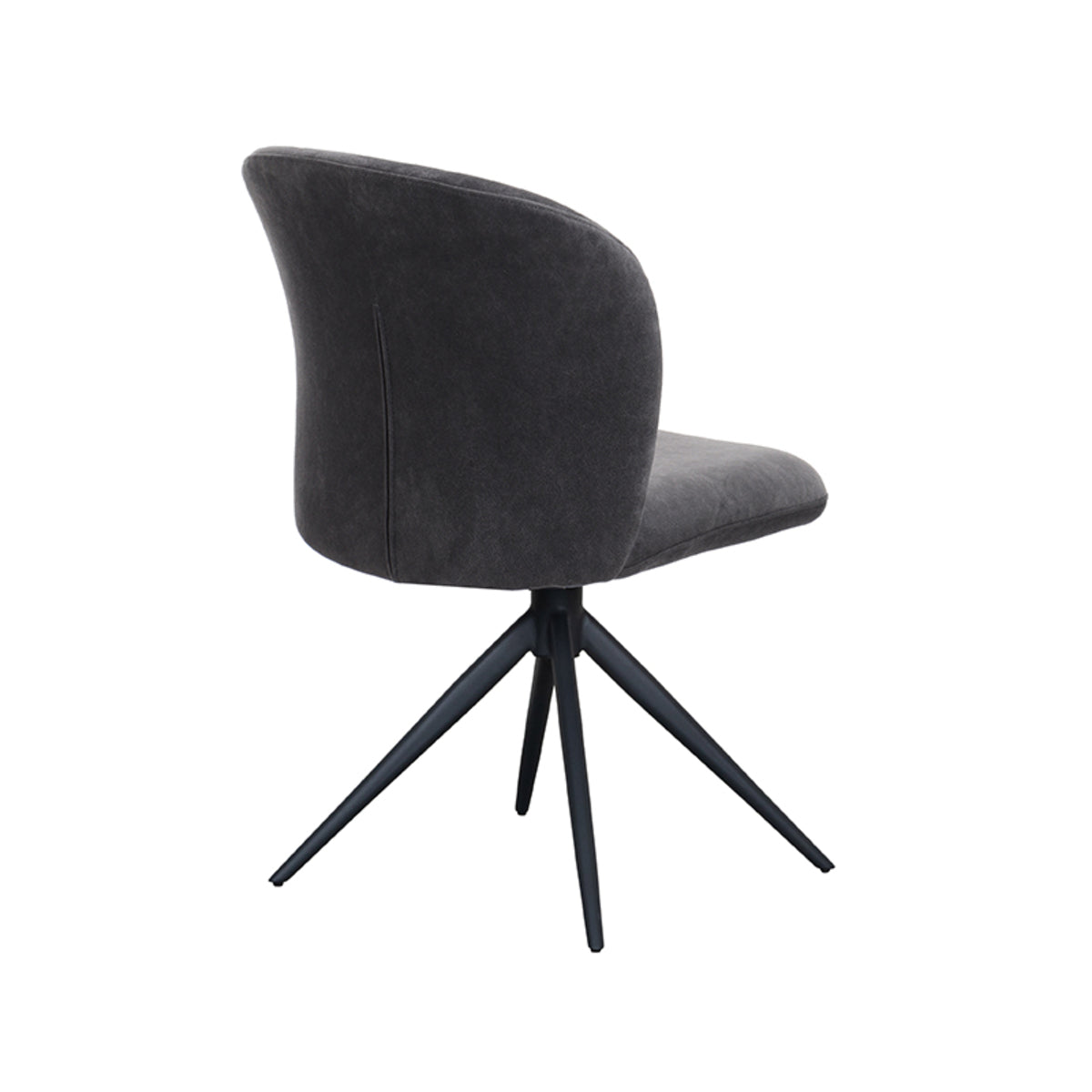 LABEL51 Eetkamerstoel Kimo - Antraciet - Cosmo - Zwart Onderstel